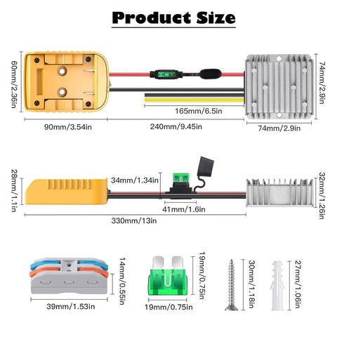 IIXWUQ 240W buck converter delivers high current for demanding tools.