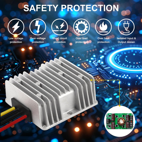 IIXWUQ input range 18–20V to 12V output, enabling versatile setups.