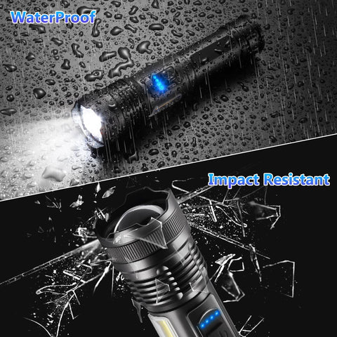 IkeeRuic 7Mode flashlight waterproof rugged build withstands outdoor weather.