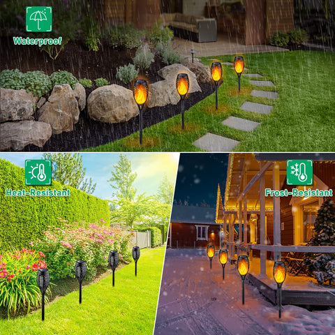 IkeeRuic easy-install torch light makes quick pathway setup with direct sunlight.