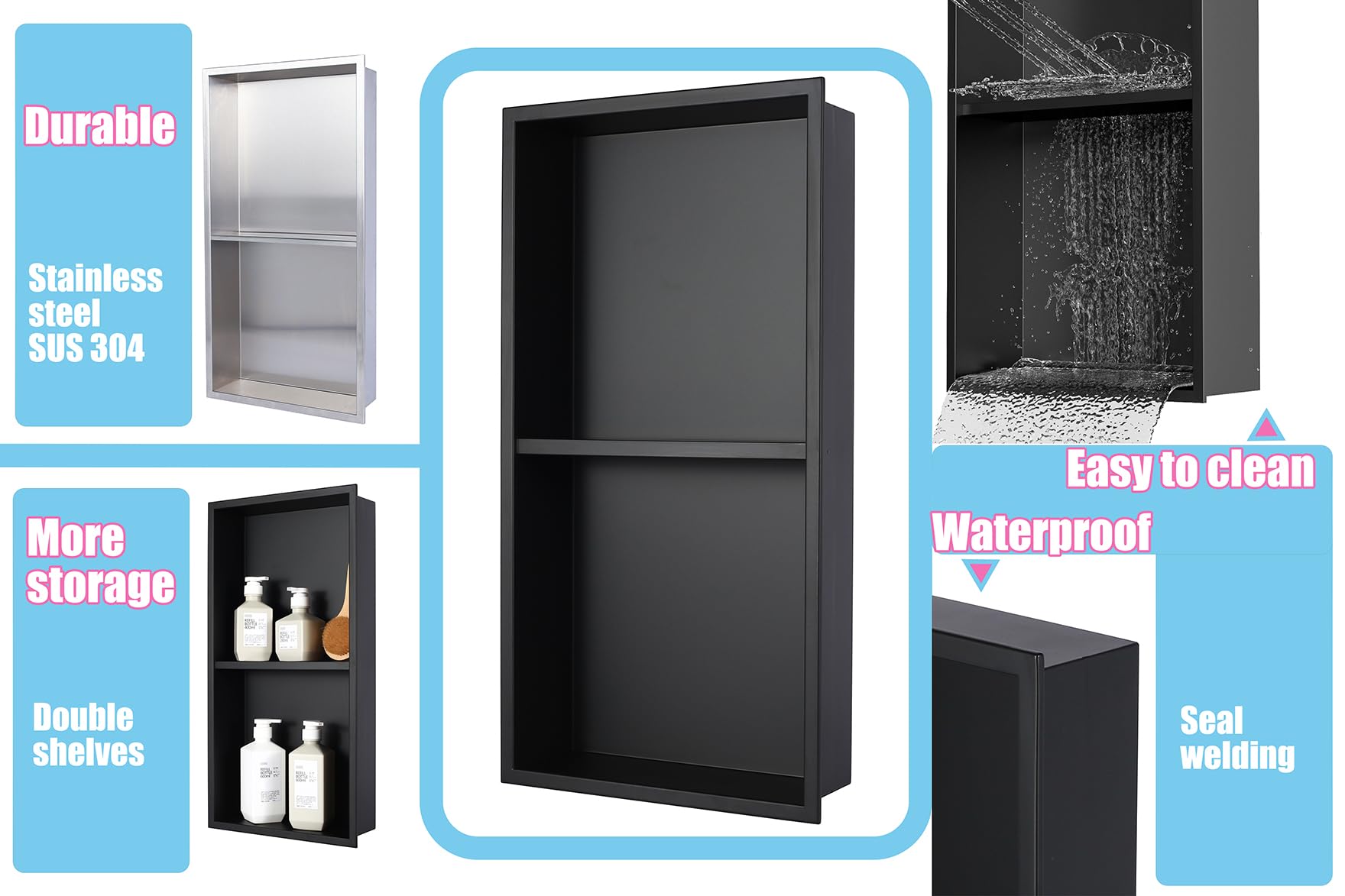 IKITRAEE corrosion-resistant niche withstands humid bath spaces