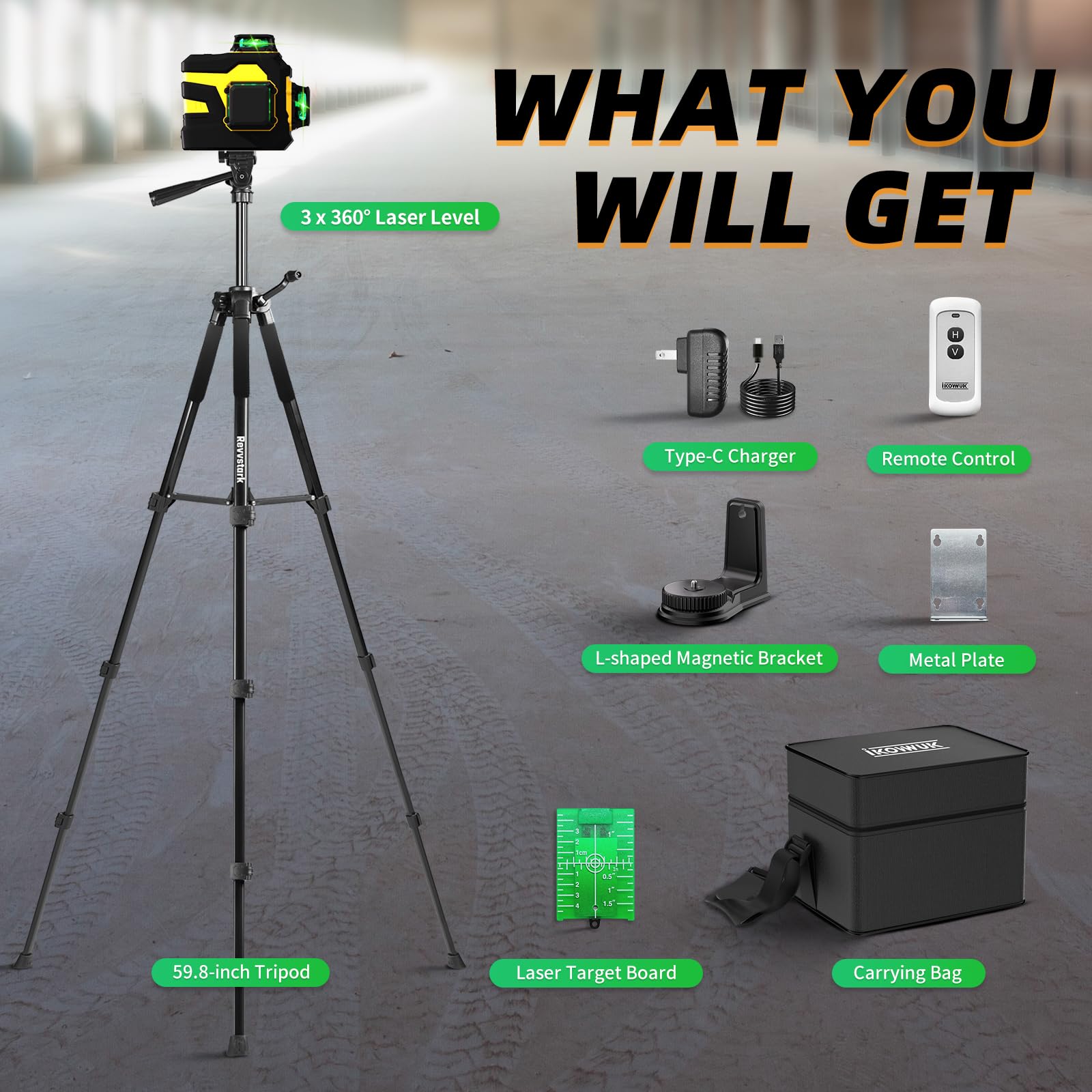 IKOVWUK 3x360° cross lines provide full room coverage.