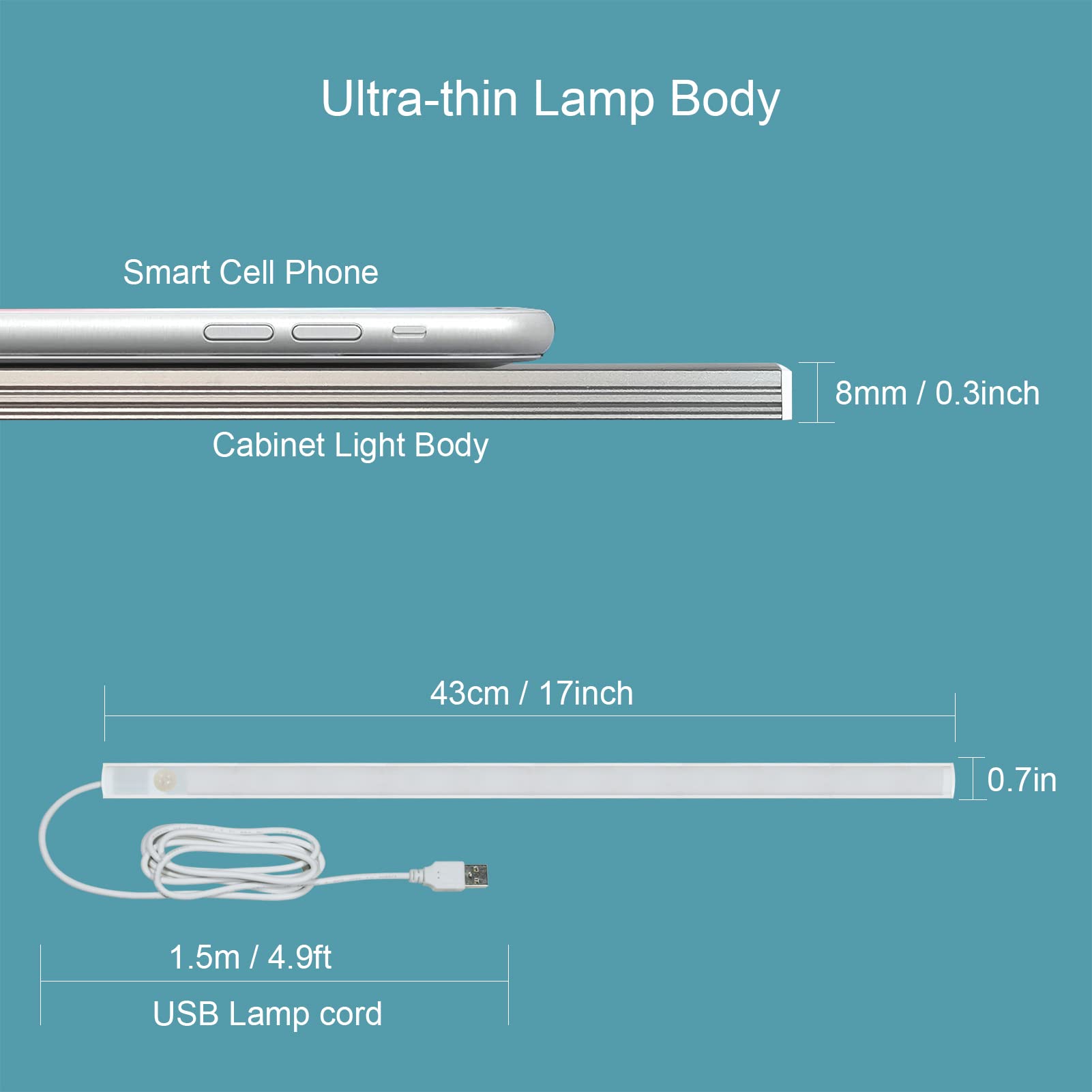 IKSACE under-cabinet light illuminating pantry shelf for easy access