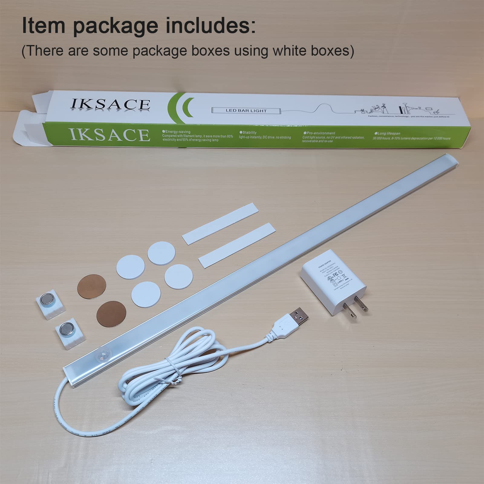 IKSACE ultra-thin 0.23-inch under-cabinet light hiding neatly