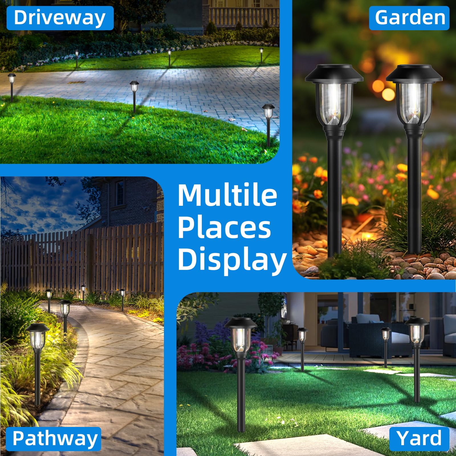 ILANCK 360-degree pathway illumination covers large walkways evenly