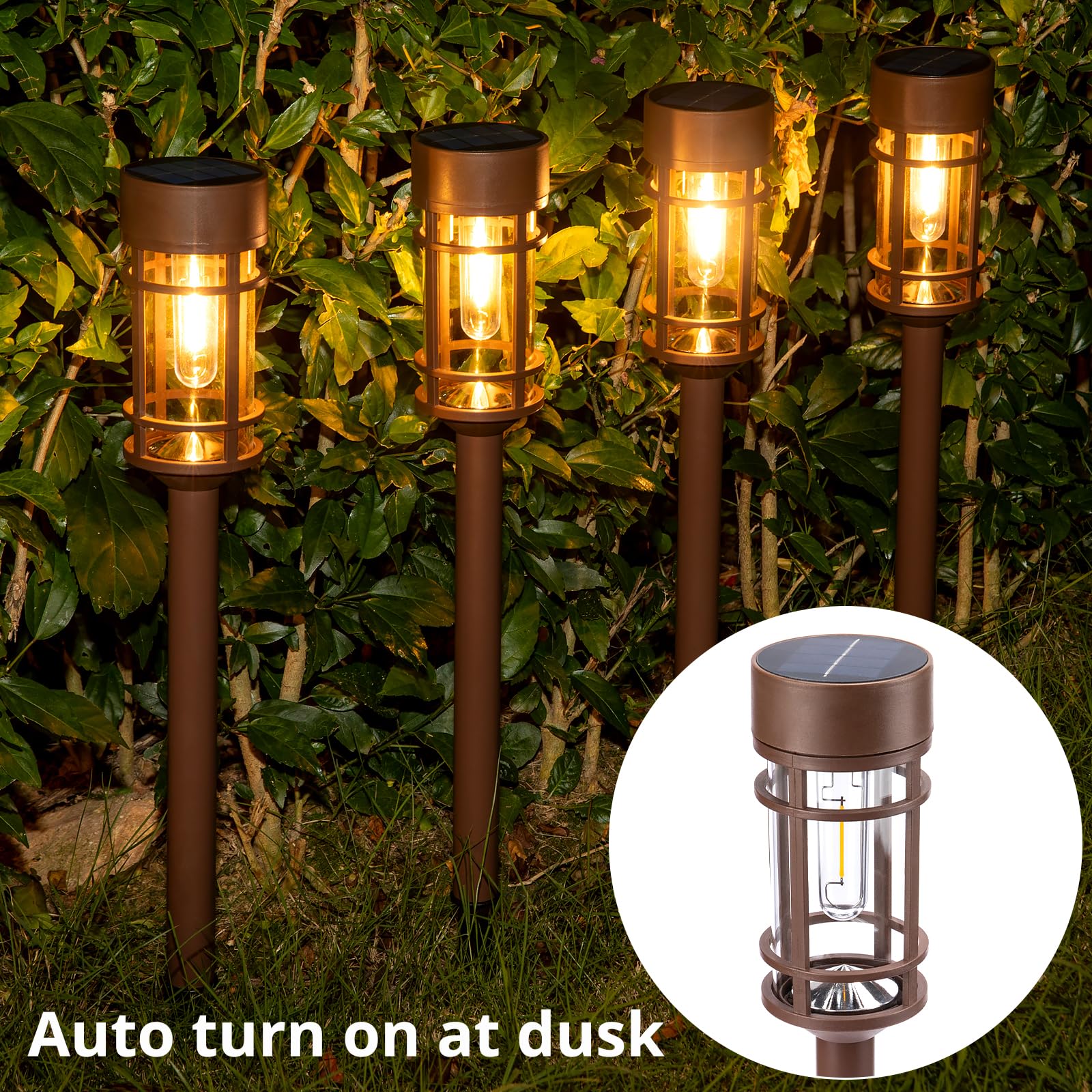 ILANCK auto on/off pathway lights simplify daily outdoor lighting.