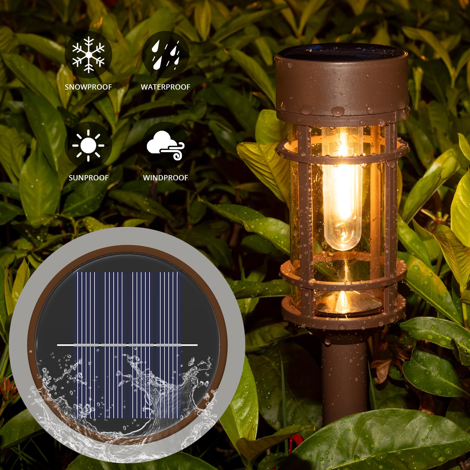 Easy ground stake installation for quick outdoor setup.