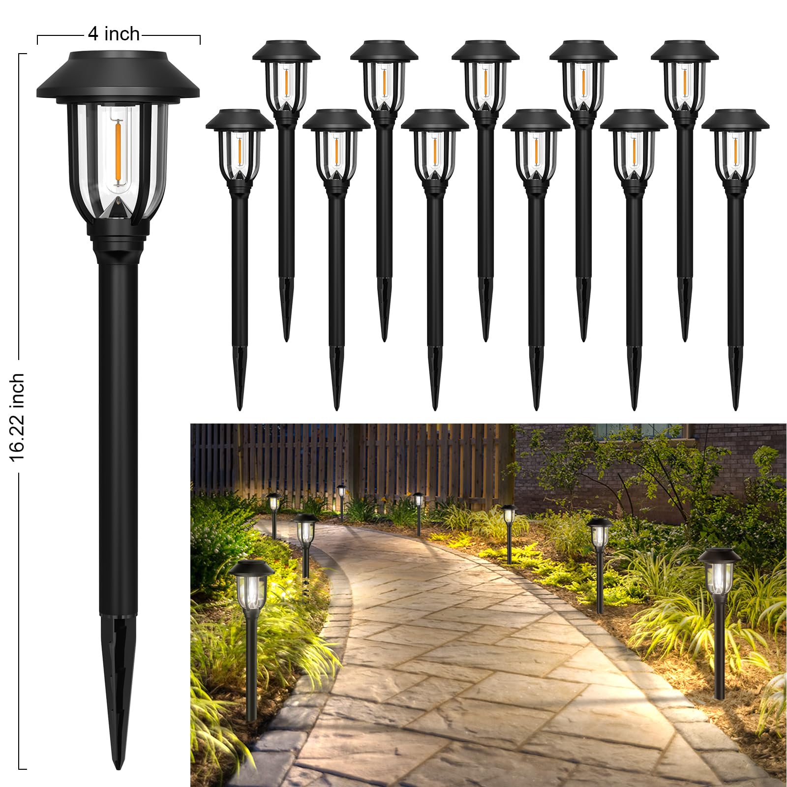 ILANCK weatherproof solar lights endure rain and sun outside