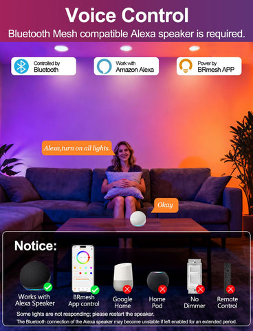 ILC 4-inch LED RGB color changing downlight for mood lighting
