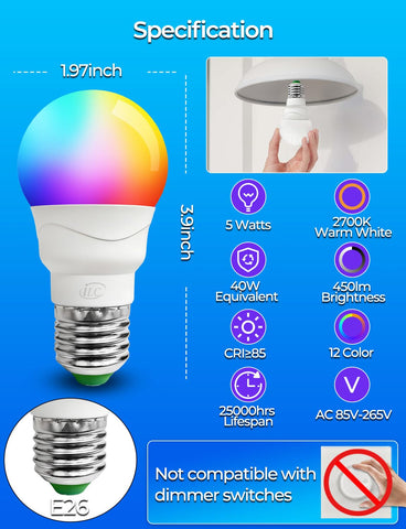 ILC warm white 2700K bulb creates cozy evenings