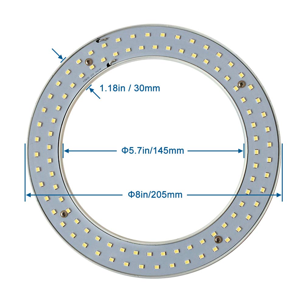 iledlight T9 LED Circline 8-inch close-up of 1600 lumen 13W output