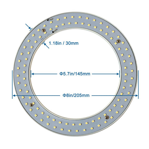 iledlight T9 LED Circline 8-inch close-up of 1600 lumen 13W output