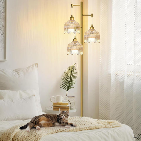 ILLMTW brass-tree base provides sturdy support for lounge areas.