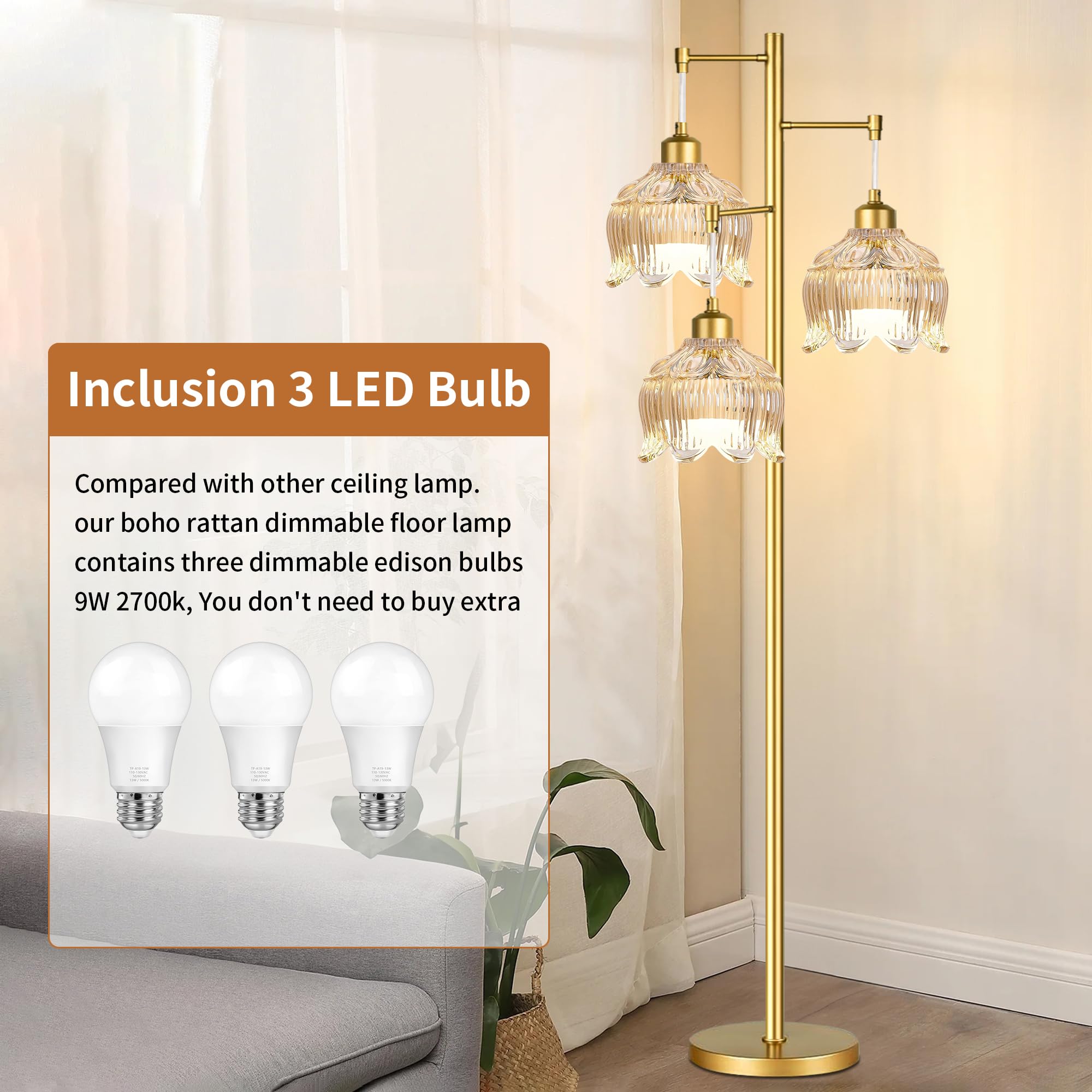 ILLMTW included LED bulbs for immediate, bright illumination.