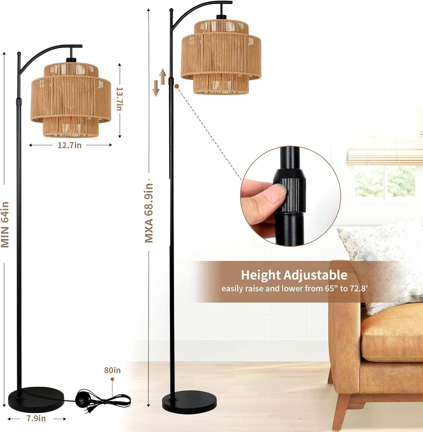 ILLMTW lamp base provides stability to prevent tipping