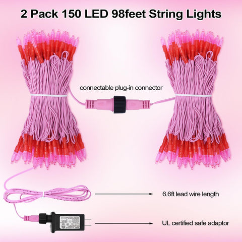ILLUMINEW pink LED lights outdoors for wedding decor