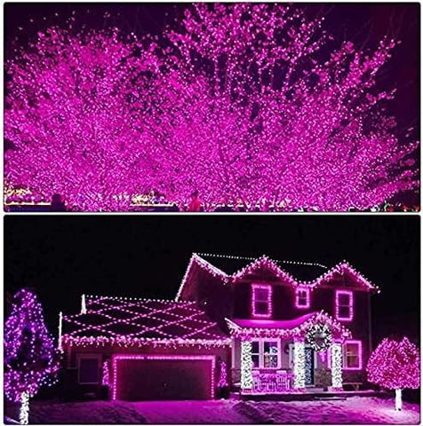 ILLUMINEW pink LED strands with 8 modes for versatile occasions.