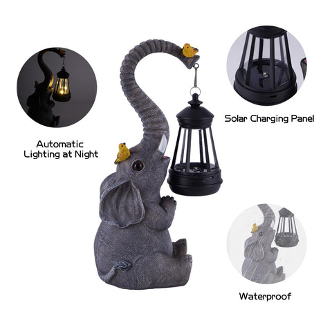 ILLUMINEW garden decor elephant lamp brightens paths and patios