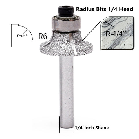 ILOVETOOL radius bit edge-profile view with smooth bullnose contours for stone
