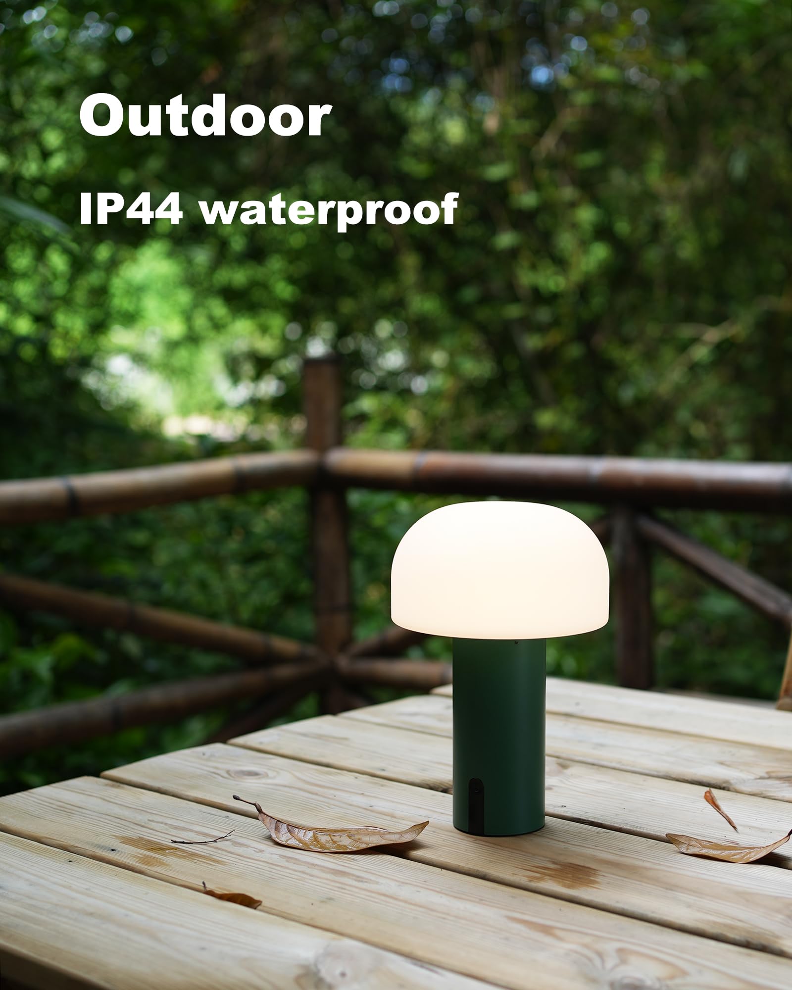 ILOVINIT touch-dimming mushroom lamp base for easy brightness control.