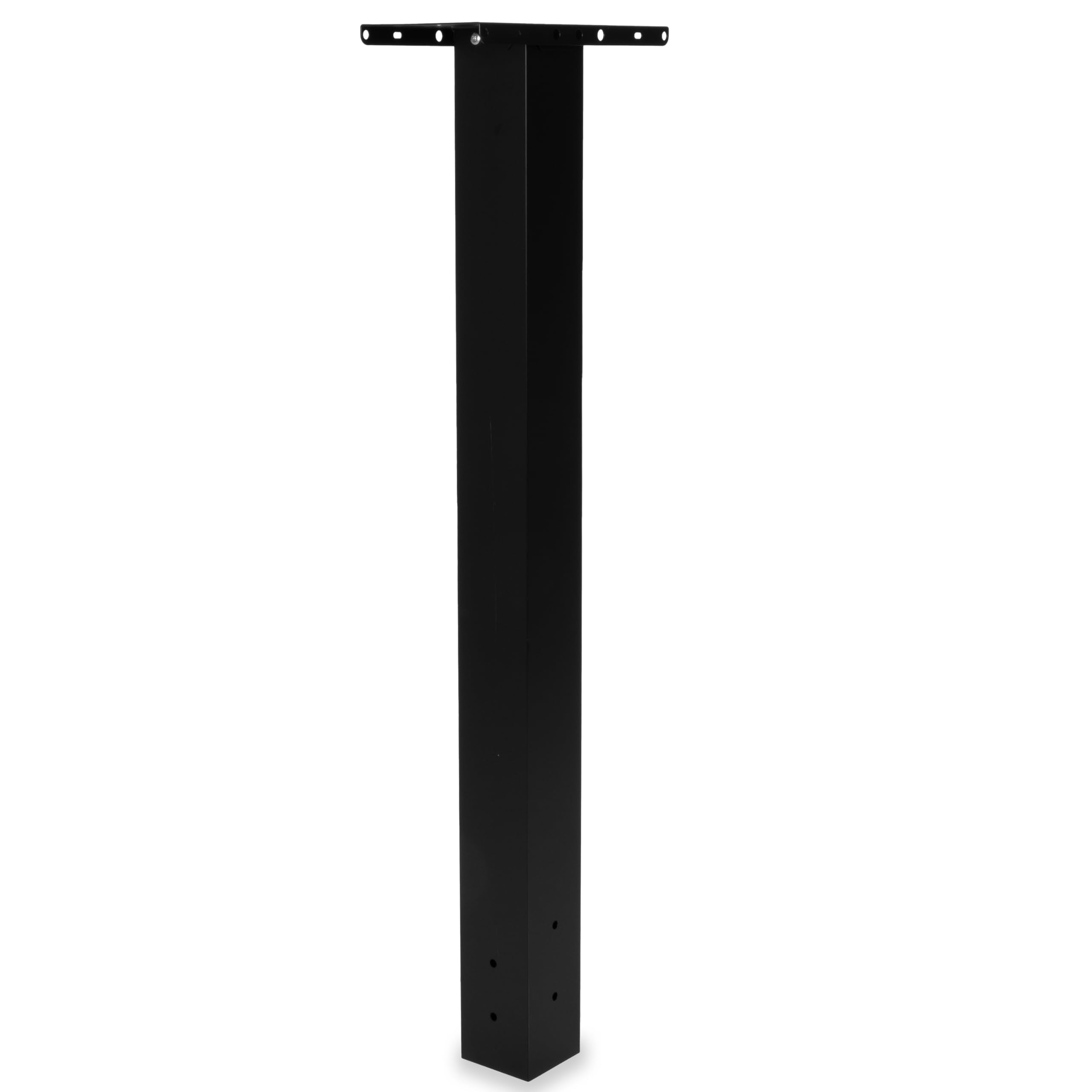 Ilyapa black metal mailbox post for outside with durable weatherproof finish.