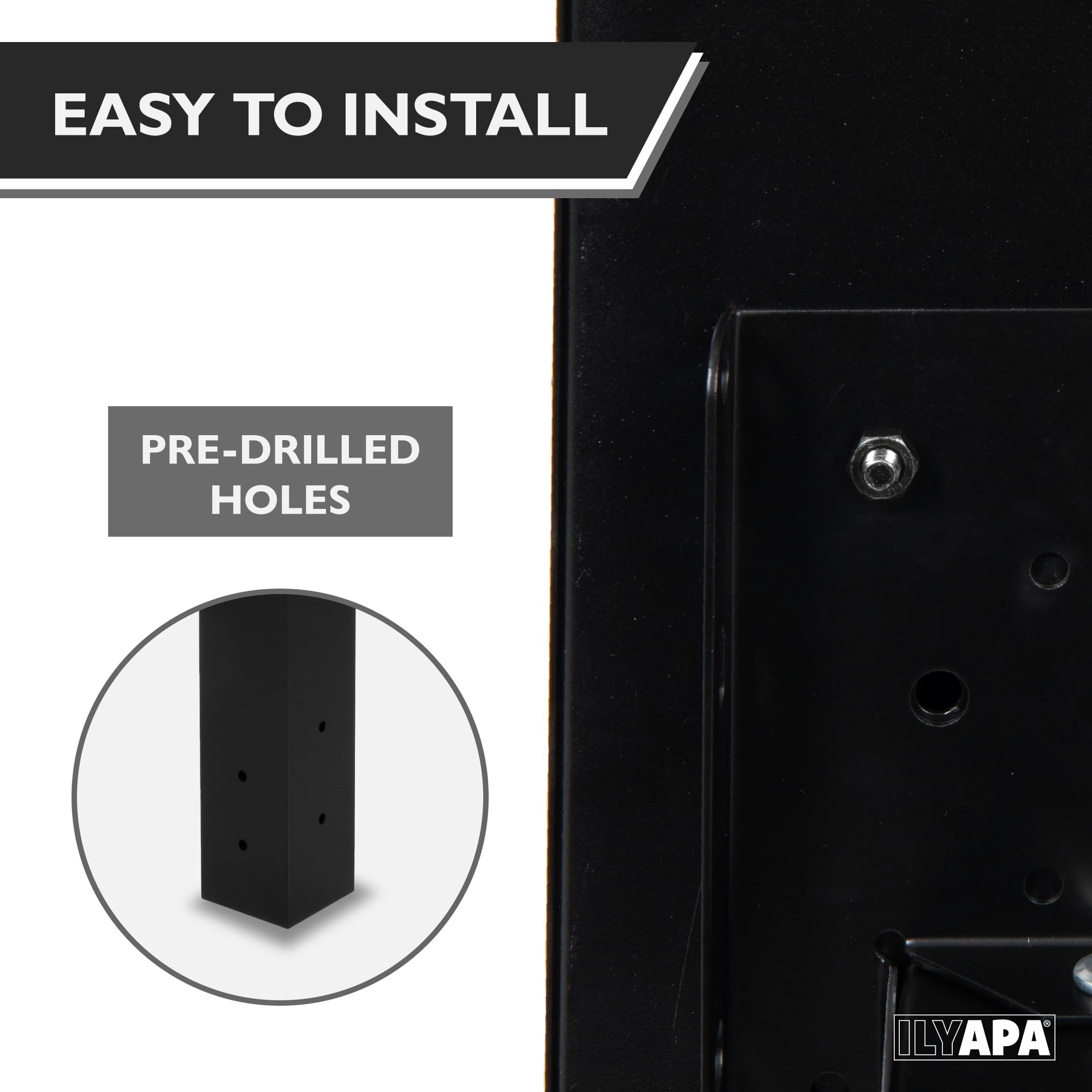 Ilyapa enlarged mounting plate provides extra stability.
