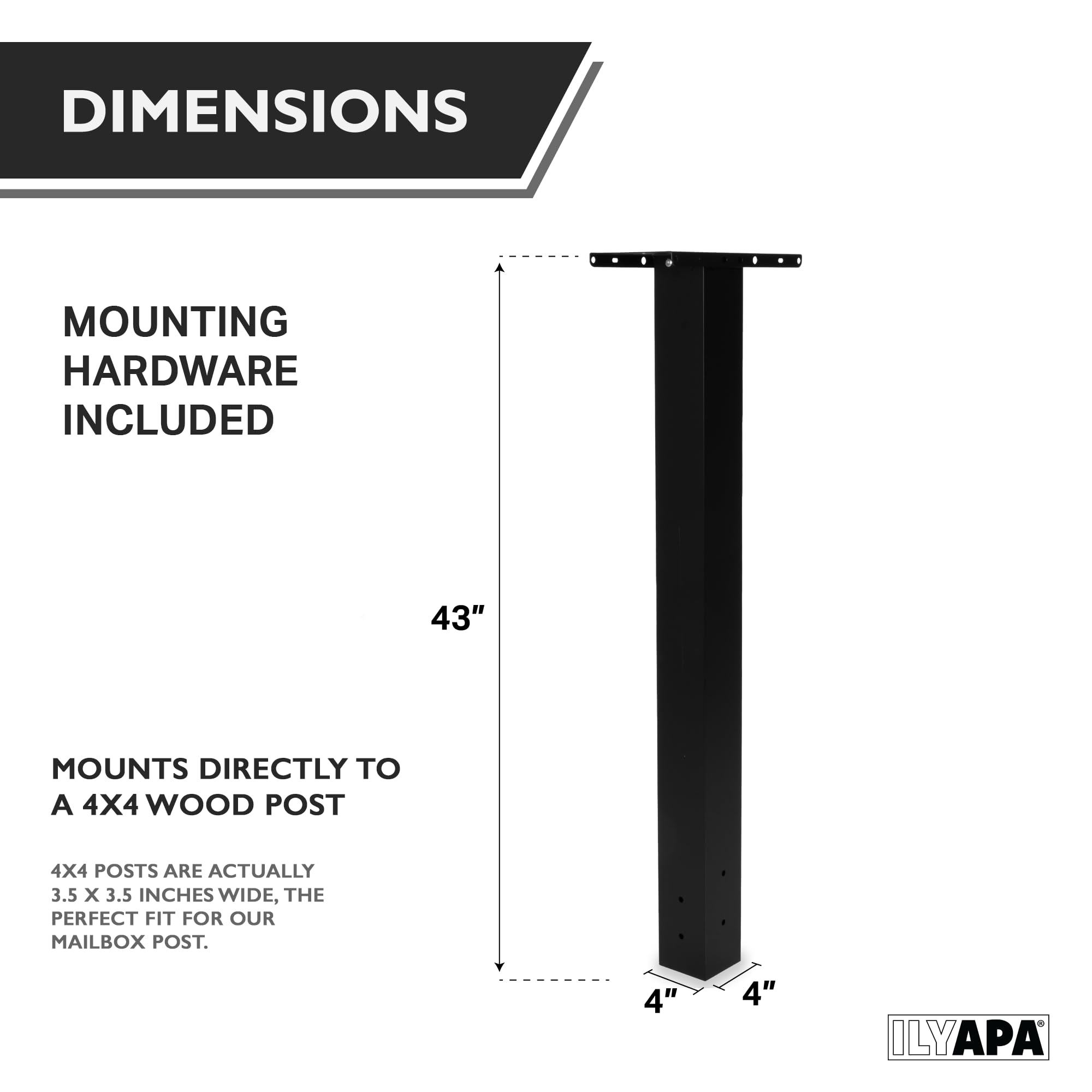 Ilyapa post sleeve over wood post for secure curbside mounting.