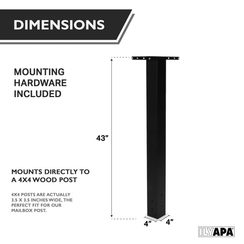 Ilyapa post sleeve over wood post for secure curbside mounting.