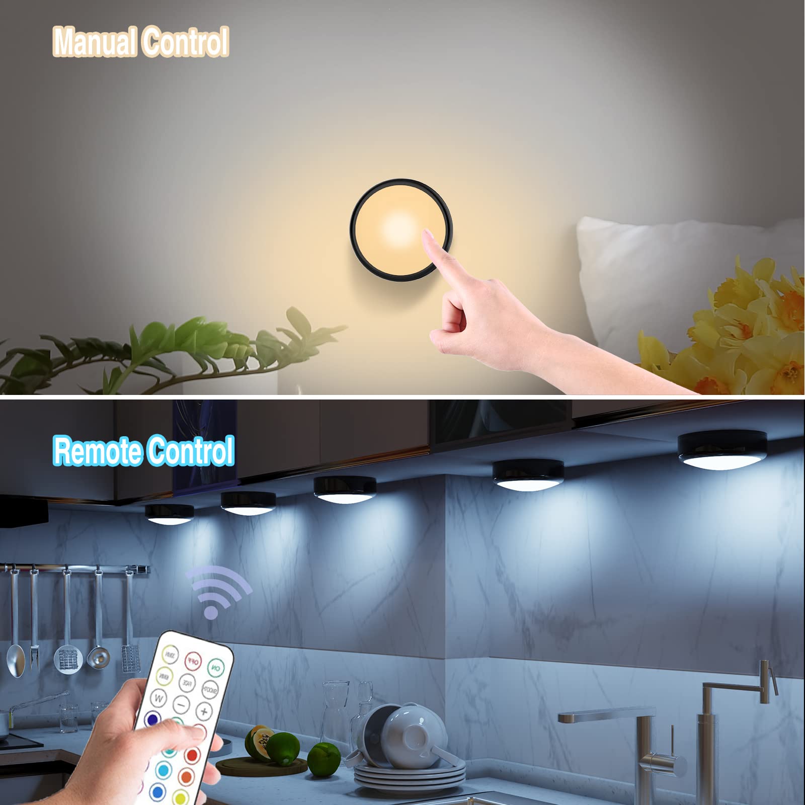 ILYXY under-cabinet light battery-powered for easy setup