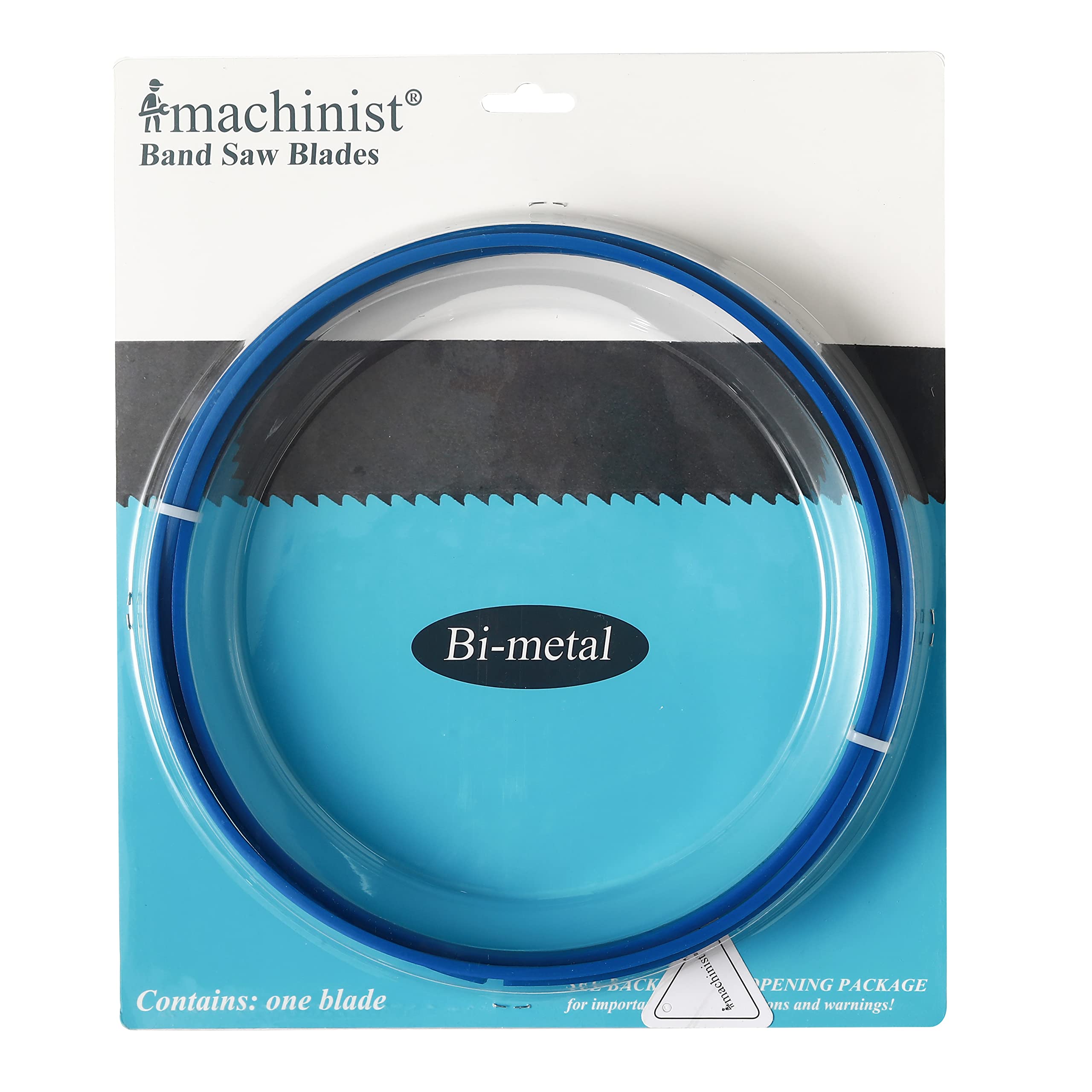 Imachinist S933414 blade closeup highlighting M42 bi-metal durability for metal cutting.