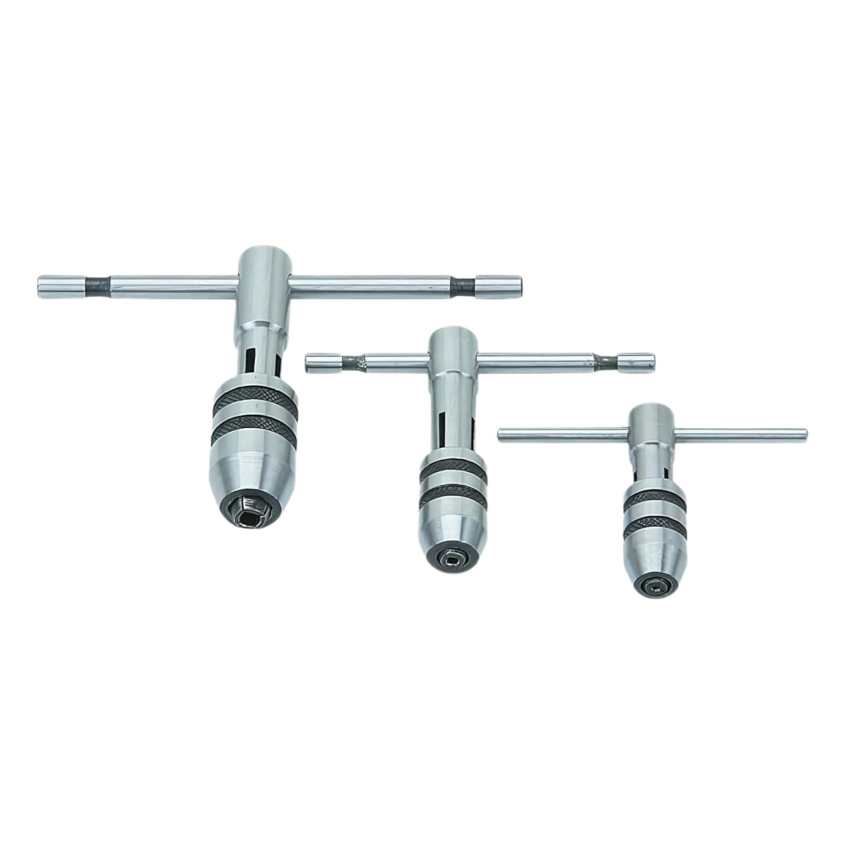 RAHISH TOOLS 3-Piece T-Handle Tap Wrench Set | Precise Jaws & Knurled Cap – Made in India