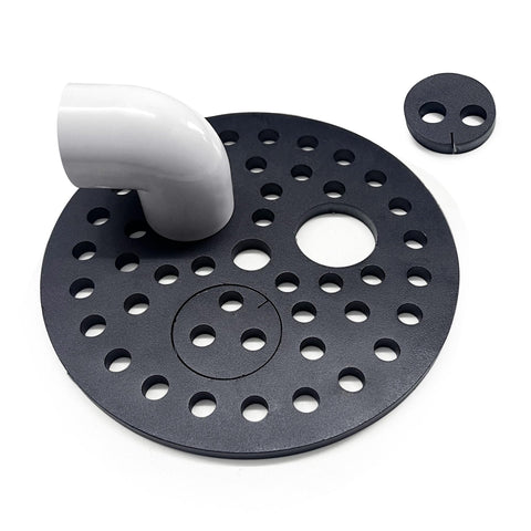 Baudelun 6-1/2 Inch Drain Cover with Integrated Ports – Heavy-Duty Floor Drain, Rust-Resistant