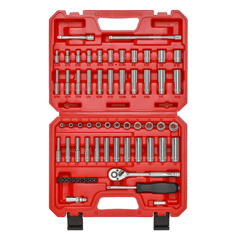 Mayouko 62-piece 1/4-inch drive sockets organized for versatile fastener work