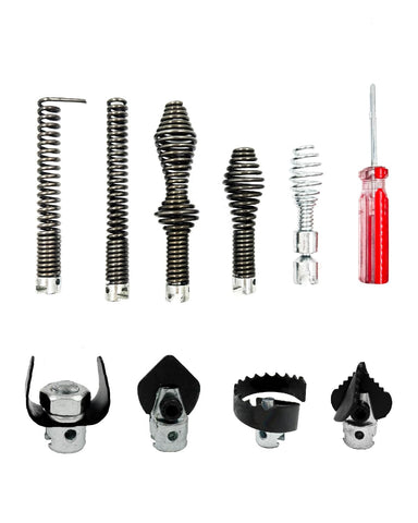 OWNDR 10Pcs Drain Snake Drill Attachment Kit for RIDGID K-400 and C-Series (5/8