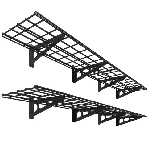 FLEXIMOUNTS 12x72-in Wall Shelf Garage Storage Rack 2-Pack | Classic Series