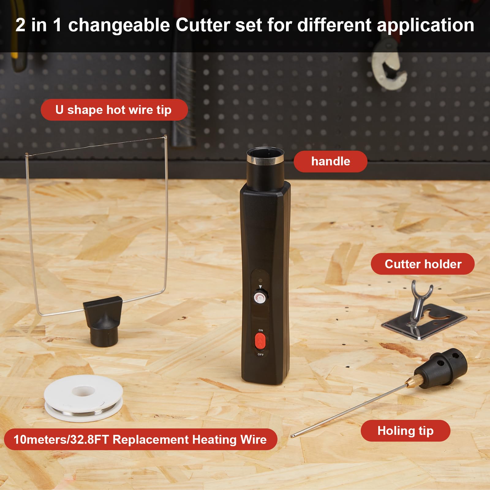 IMAGE 2-in-1 foam cutting pen enables cutting and carving with interchangeable tips.