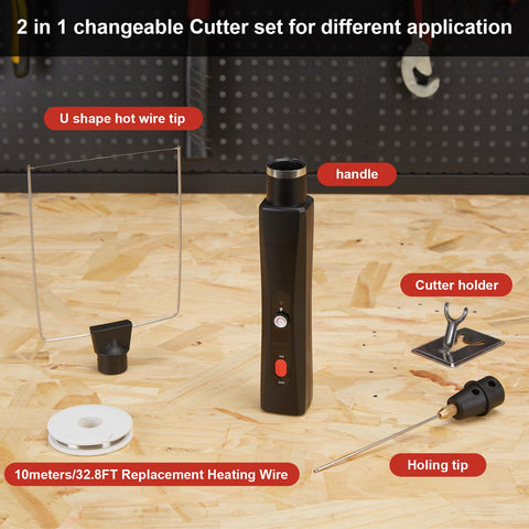 IMAGE 2-in-1 foam cutting pen enables cutting and carving with interchangeable tips.