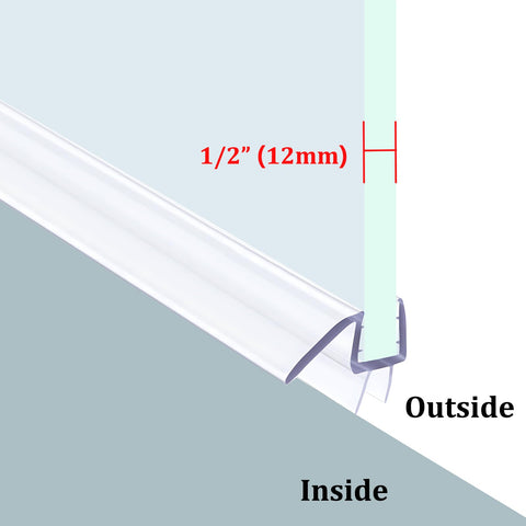 MCOCOD 36-inch Shower Door Bottom Seal Strip for 1/2