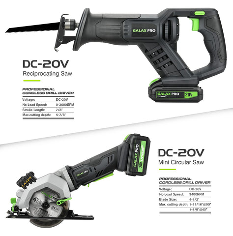 Galax Pro reciprocating saw with adjustable speed