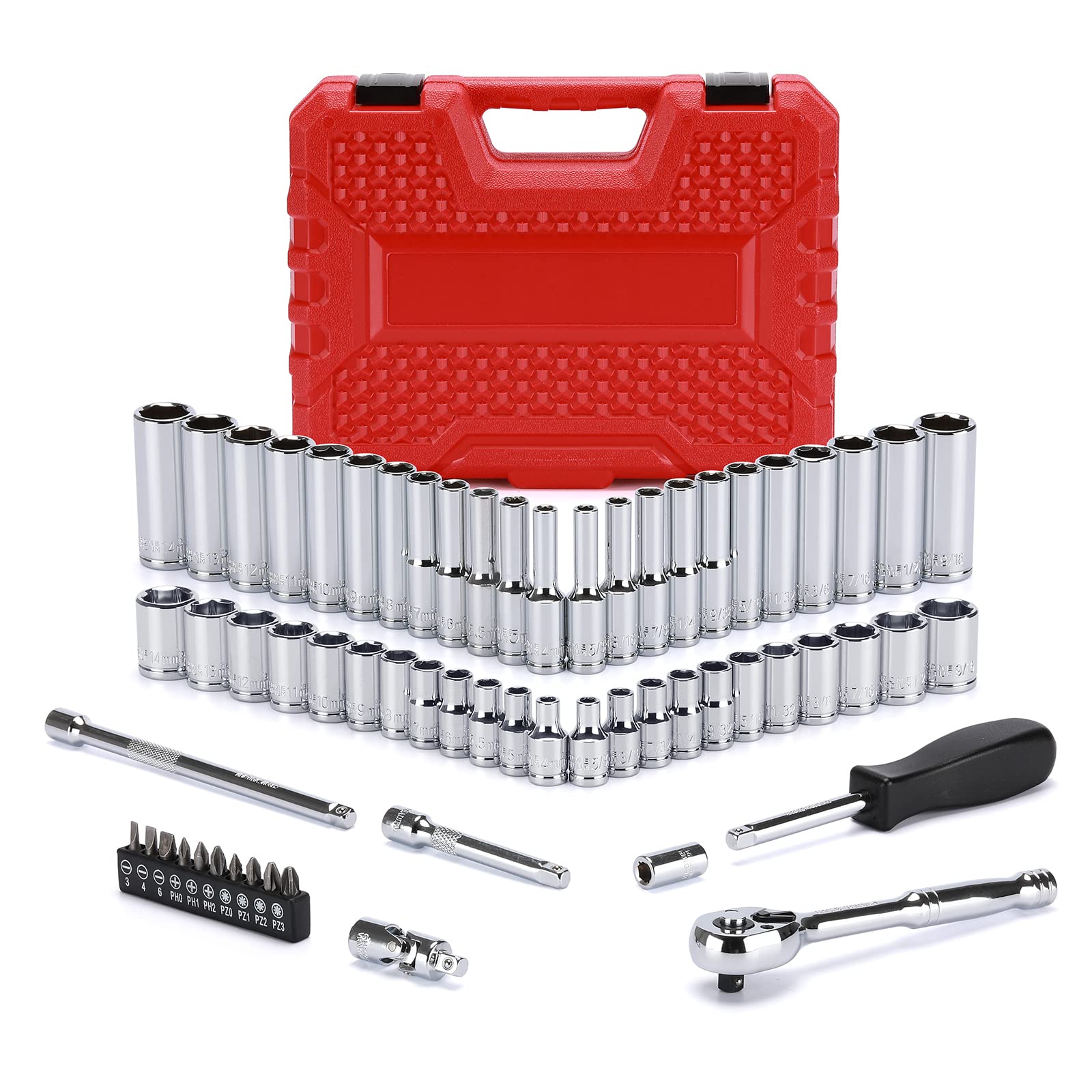 Mayouko 1/4-inch drive ratchet with 72 teeth for smooth turns