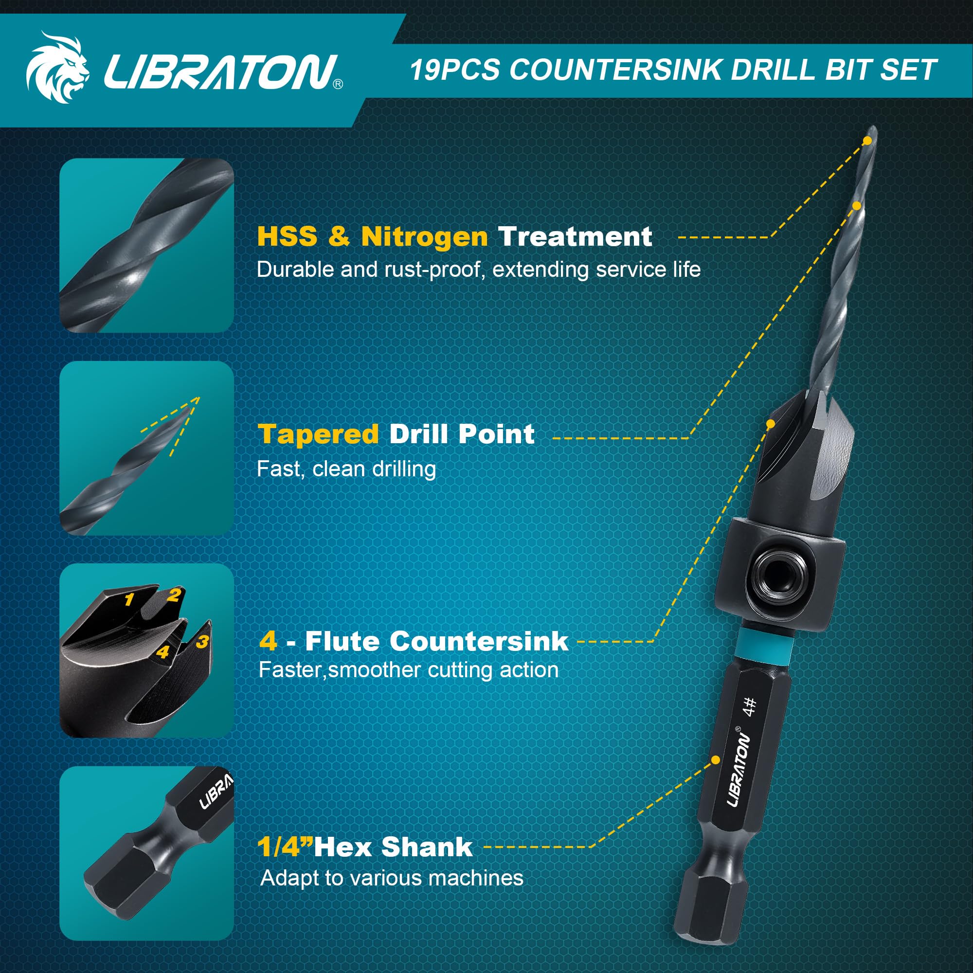 LIBRATON wood plug cutters for clean, flush plugs.
