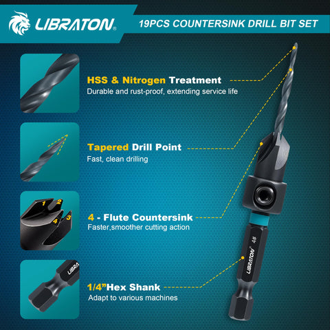 LIBRATON wood plug cutters for clean, flush plugs.