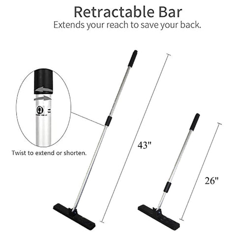 Burnur 12-Inch Heavy Duty Telescoping Magnetic Sweeper — 16 lb Pull, Extendable to 43 Inches