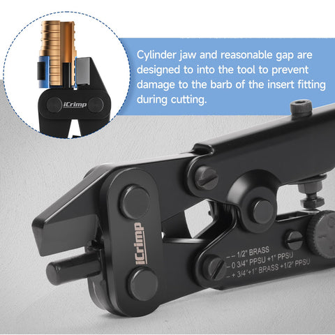 IWISS Copper Ring Removal Tool for PEX | Decrimp 1/2, 3/4, 1-inch Copper Rings ASTM F1807
