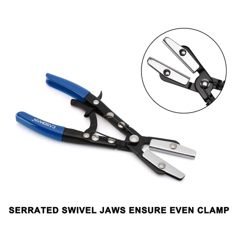 Casoman 12-inch hose pinch pliers close-up for coolant line control