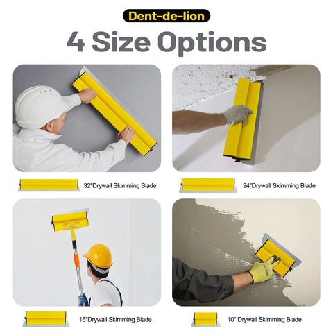 Dent-de-lion 24-inch drywall skimming blade for medium patches with precise control