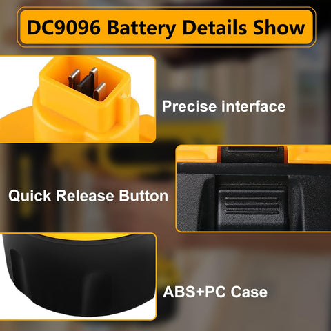 Akkopower 18V Replacement Battery for DeWALT: 5.0Ah 18 Volt XRP Ni-Mh Compatible with DC9096 DC9098 DW9095 DW9096 DW9098