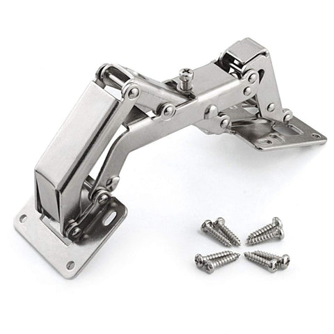 WANLIAN 170/175° Frameless Cabinet Hinges – Hidden Hydraulic Soft Close, Adjustable Mount (1 Pair)