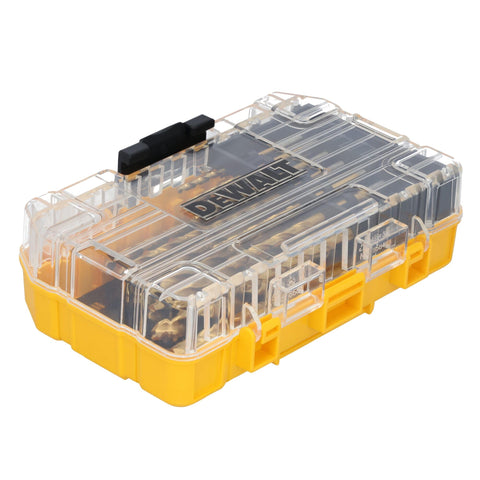 DEWALT DW1361 21-Piece Titanium Nitride Drill Bit Set | Pilot Point, No-Spin Shanks, Durable Case