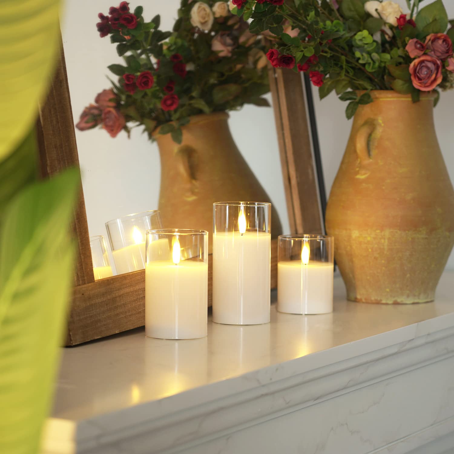 Remote timer feature on Homemory candle for automatic daily use.